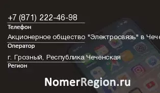 Кто звонил с 8712224698 - регион и оператор
